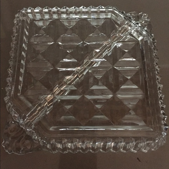 CUT GLASS DIVIDED TRAY - Picture 2 of 3